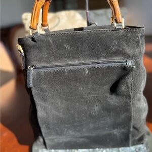 Gucci Black Tote with Bamboo Handles